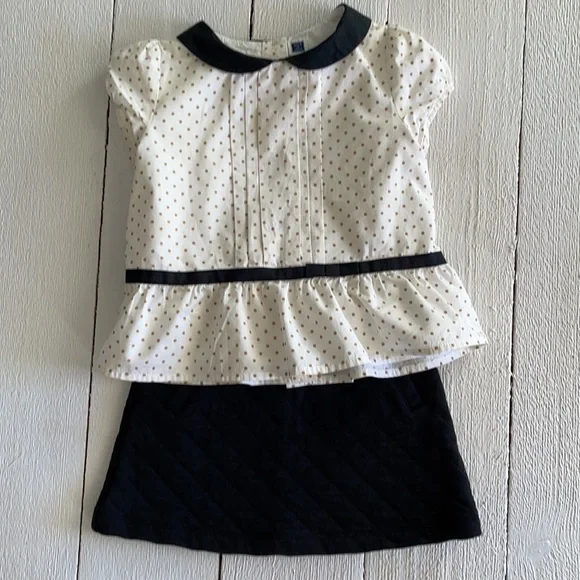Janie and Jack Blouse and Black Skirt 4 - Picture 5 of 5